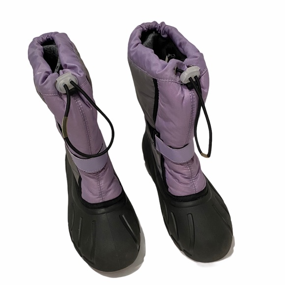 Sorel Snow Boots Kid Purple and Gray Size 4 - Picture 2 of 6
